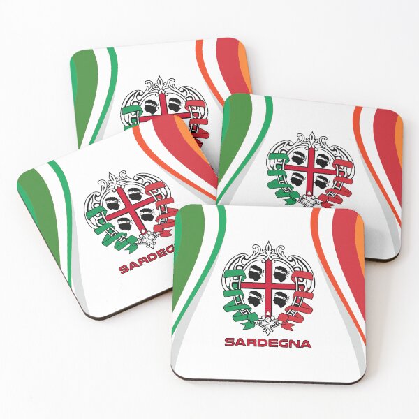 Item preview, Sardegna - Sardinia -  Italian flag and 4 Mori Rétro - Coat of arms designed and sold by miskaralise.