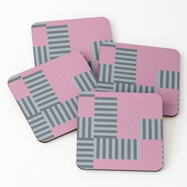 Item preview, Geometrical Pink & Grey Stripes pattern - Seamless pattern designed and sold by Agni Designs.