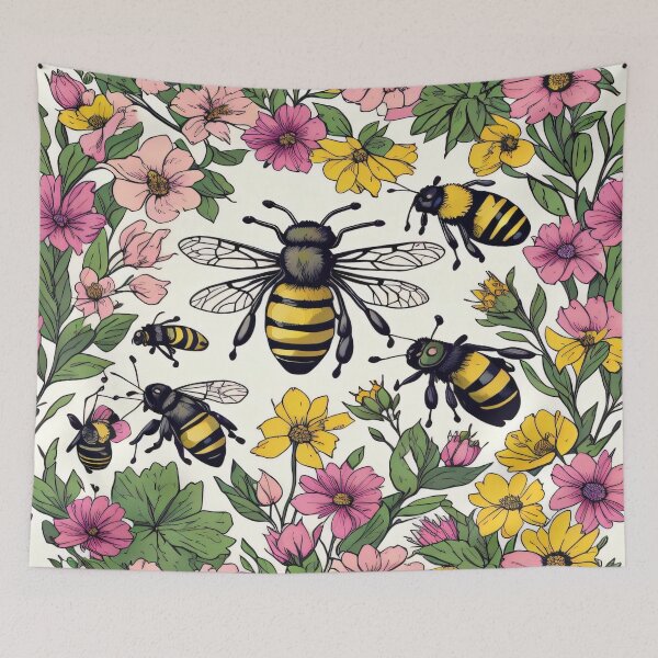 Item preview, Vintage bees pattern  designed and sold by shadowartsss.