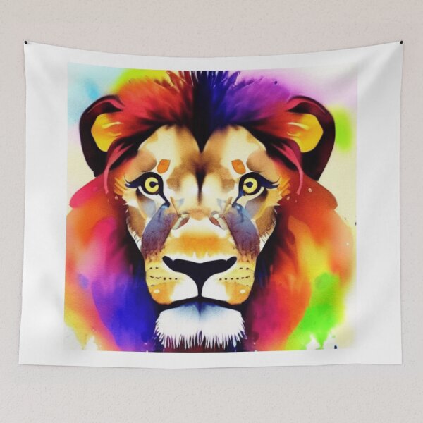 Item preview, Cute Lion in watercolour style designed and sold by Puppy Paws.