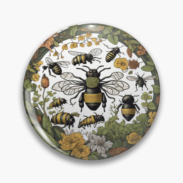 Item preview, Vintage bees pattern  designed and sold by shadowartsss.