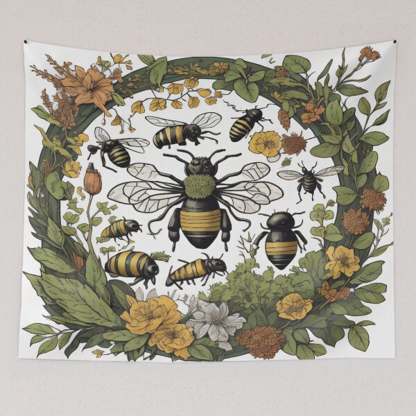 Item preview, Vintage bees pattern  designed and sold by shadowartsss.