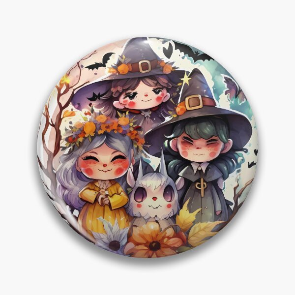 Item preview, Join Our Coven of Cute Witches and Their Spooky Rabbit Familiar with This Enchanting Sticker - Perfect for Halloween and Beyond! designed and sold by Wallapana.