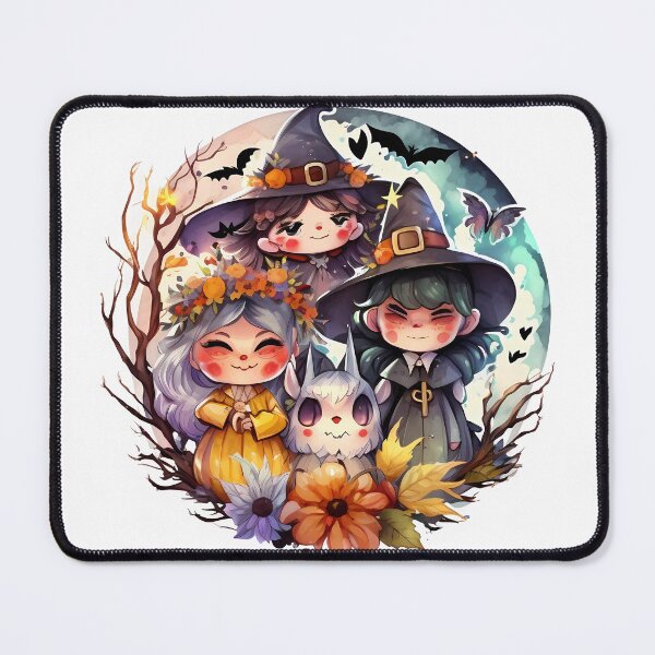 Item preview, Join Our Coven of Cute Witches and Their Spooky Rabbit Familiar with This Enchanting Sticker - Perfect for Halloween and Beyond! designed and sold by Wallapana.
