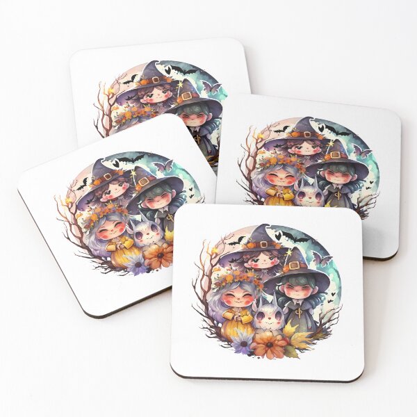 Item preview, Join Our Coven of Cute Witches and Their Spooky Rabbit Familiar with This Enchanting Sticker - Perfect for Halloween and Beyond! designed and sold by Wallapana.