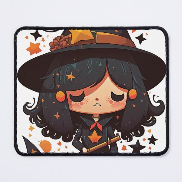 Item preview, Add Some Magic to Your Life with Our Cute Witch Sticker - Featuring a Black Hat and Wand for Extra Enchantment! designed and sold by Wallapana.