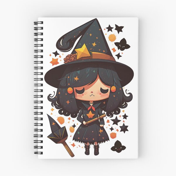 Item preview, Add Some Magic to Your Life with Our Cute Witch Sticker - Featuring a Black Hat and Wand for Extra Enchantment! designed and sold by Wallapana.