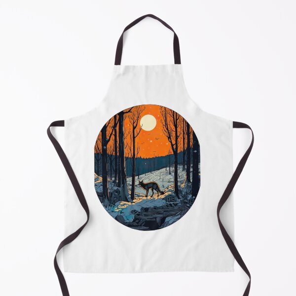Item preview, Fox under the Moon in the Mountains designed and sold by luckyanimechann.