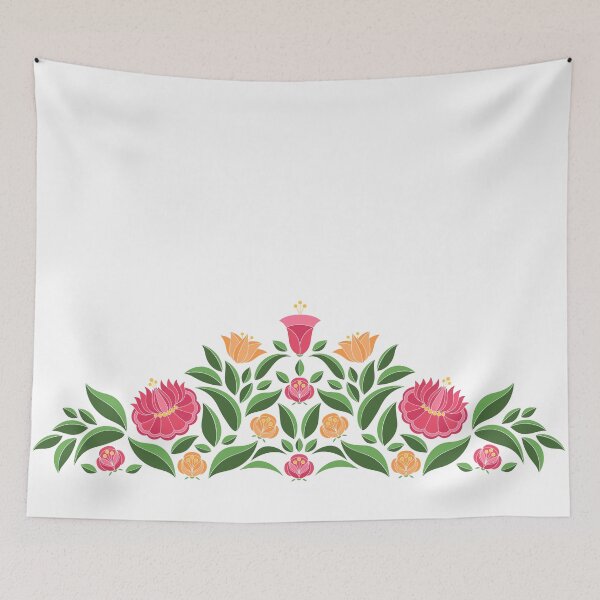 Item preview, Kalocsai folk art flower designed and sold by Kormix.