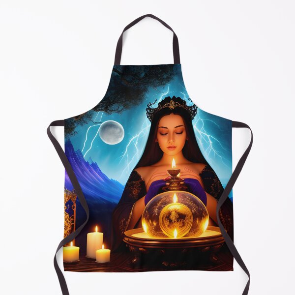 Item preview, Sorceress With Moon, Mountain, Candles designed and sold by SolarisMoon.