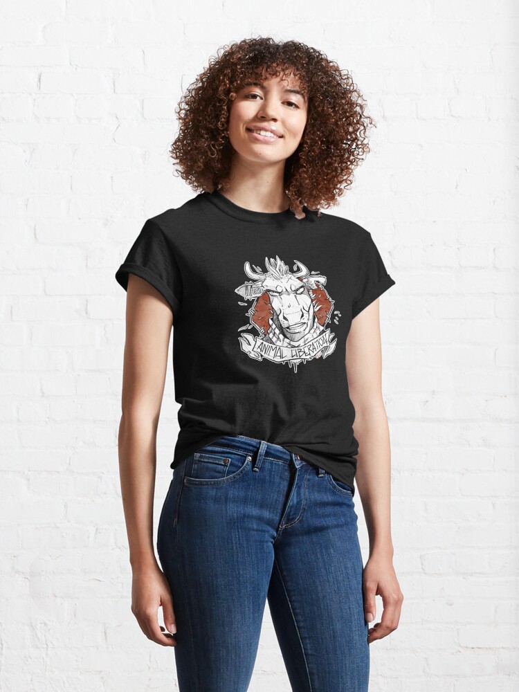 Thumbnail 4 of 7, Classic T-Shirt, - Animal Liberation - designed and sold by Mlice.