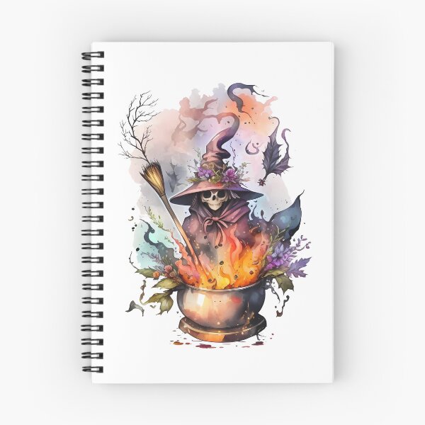 Item preview, Spook up Your Style with Our Skeleton Witch Sticker - Featuring a Black Hat and Cauldron for Extra Magic and Mystery! designed and sold by Wallapana.