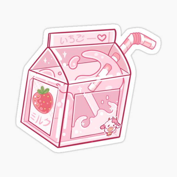 Strawberry Milk Sticker Pack Sticker for Sale by prismapansy