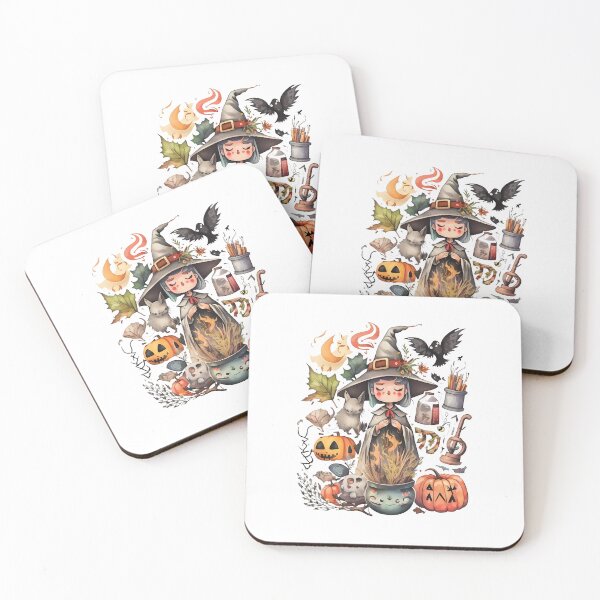 Item preview, Get into the Halloween Spirit with Our Witch and Pumpkin Sticker - Featuring a Crow and Cauldron for Extra Spookiness! designed and sold by Wallapana.