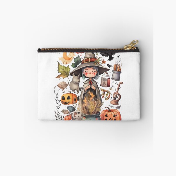 Item preview, Get into the Halloween Spirit with Our Witch and Pumpkin Sticker - Featuring a Crow and Cauldron for Extra Spookiness! designed and sold by Wallapana.