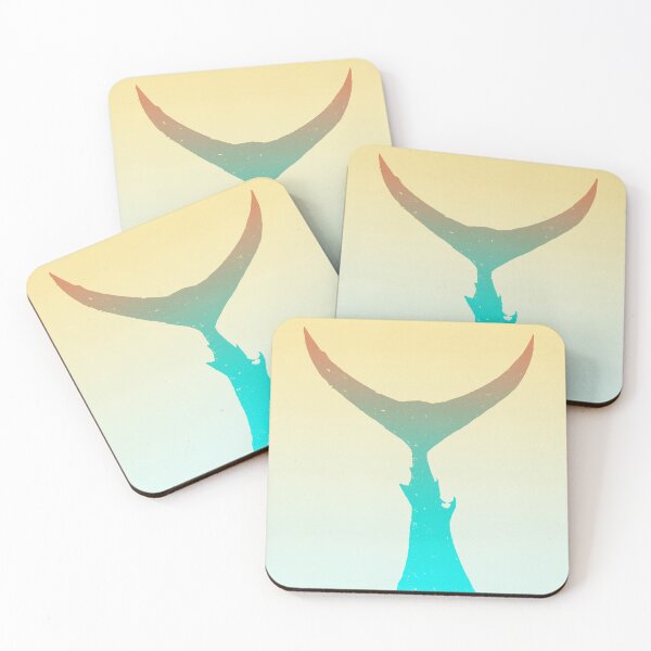 Item preview, White Marlin Tail Graphic Soft Sunset Teal Orange Yellow designed and sold by Melissa  MacMichael Art + Design.