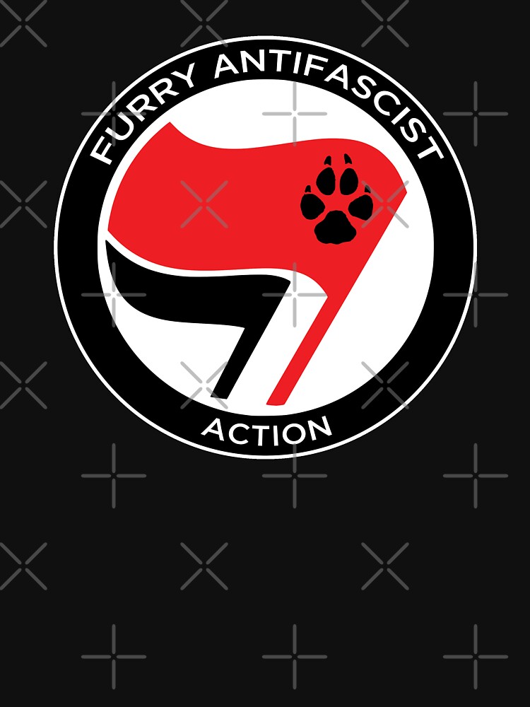 Thumbnail 7 of 7, Classic T-Shirt, - Furry Antifascist - designed and sold by Mlice.