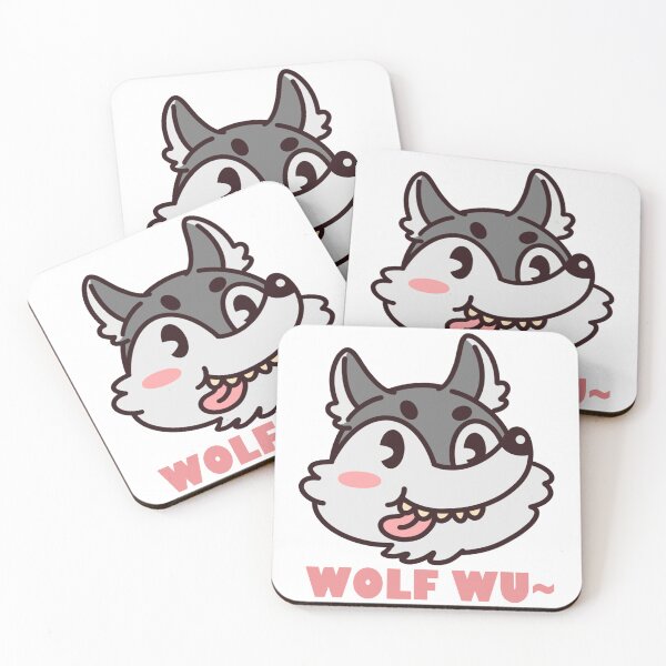 Item preview, Colorful wolf with flowers designed and sold by Lychee Design.