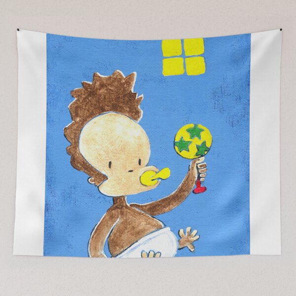 Item preview, Baby Ape Boy on Blue designed and sold by Walter Moore.