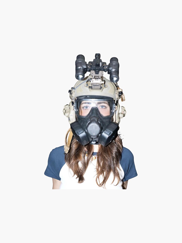 Polaroid Gas Mask Girls Stickers!