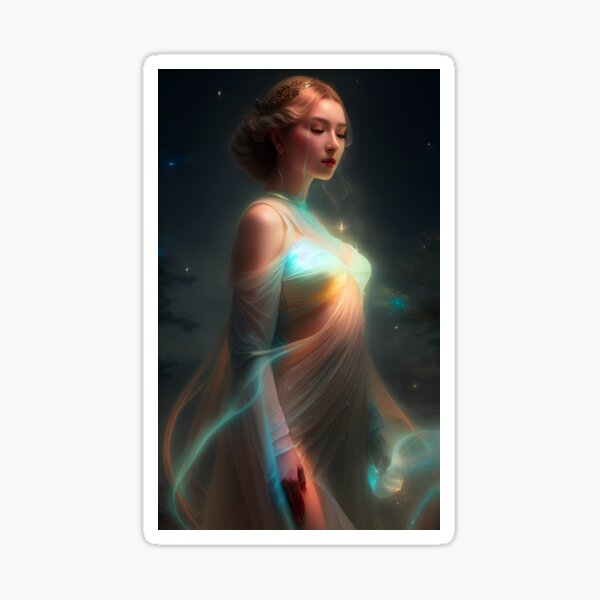 Aperçu de l'œuvre Goddess translucent celestial aiart créée et vendue par Medly.