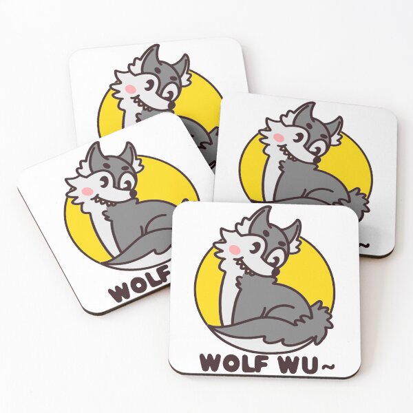 Item preview, Colorful wolf with flowers designed and sold by Lychee Design.