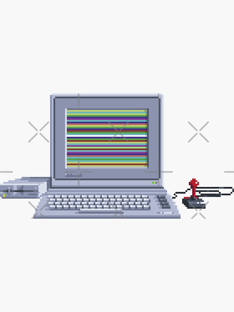 Thumbnail 3 of 3, Sticker, Commodore 64 pixel art designed and sold by djspacegr.