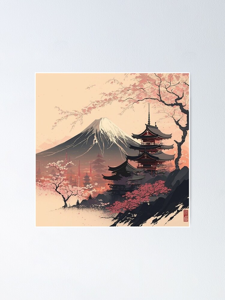 Japanese painting Mount Fuji