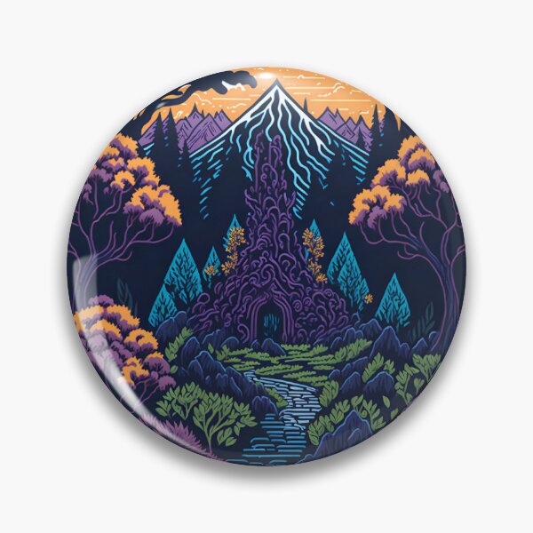 Item preview, Photorealistic Forest sticker T-Shirt Graphic Professional Photography Sunset Mountains Sticker Realistic Digital Painting Artwork Clean Vector Illustration of Forest Trees designed and sold by RedArtG09.