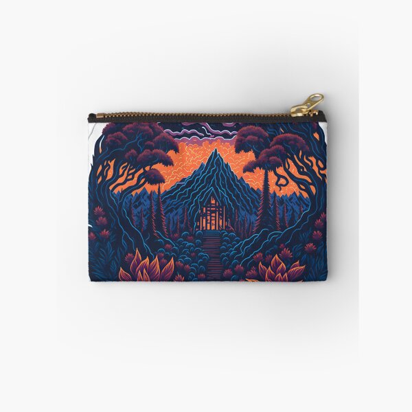 Item preview, Flat White Background Forest T-Shirt Design Isometric Forest Trees Sticker Vibrant Vector Illustration of Sunset Mountains Beautiful Flowers and Majestic Forest Trees Sticker designed and sold by RedArtG09.