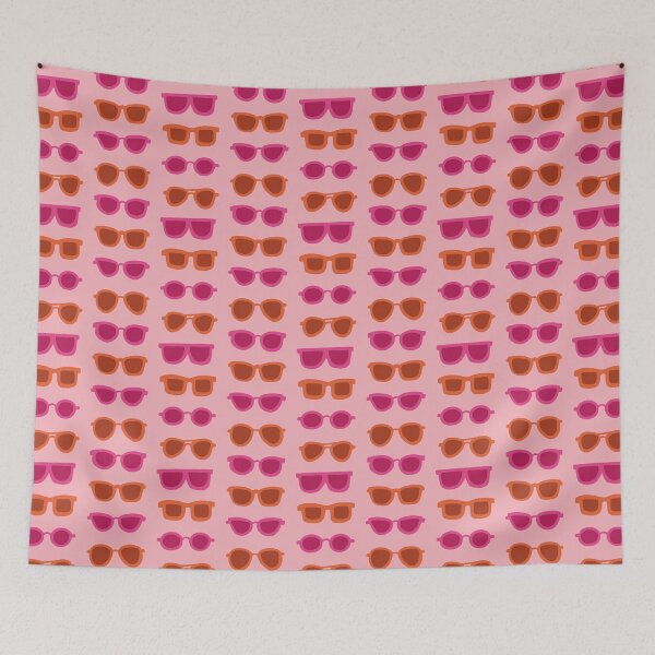 Item preview, Sunglasses Pattern (orange/pink) designed and sold by Design Minds Boutique.