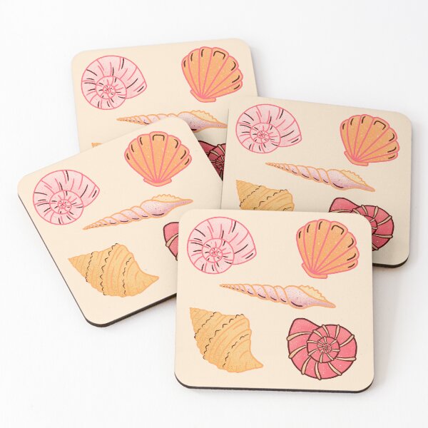 Item preview, Colourful seachells illustration in pastel tones designed and sold by KaleidoPath.