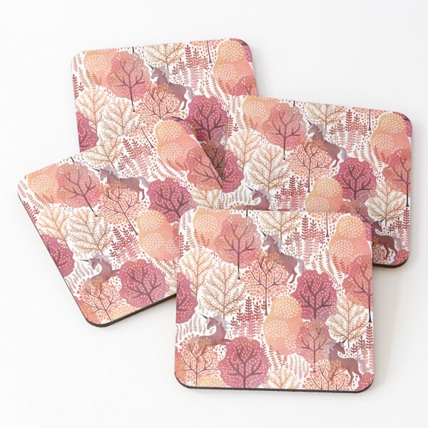 Item preview, Hidden unicorn woods autumn reds designed and sold by adenaJ.