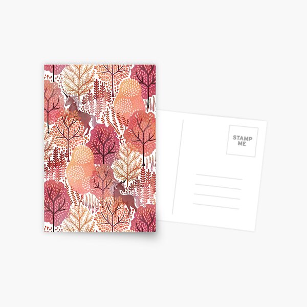 Item preview, Hidden unicorn woods autumn reds designed and sold by adenaJ.