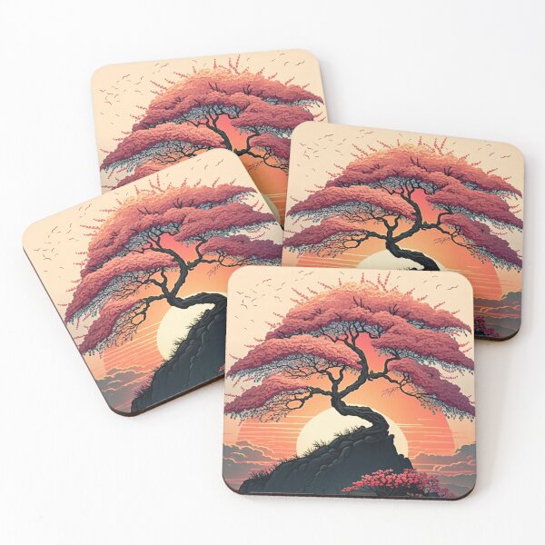 Item preview, Beautiful Japanese Sakura Tree Sunset designed and sold by CanvasDreamland.