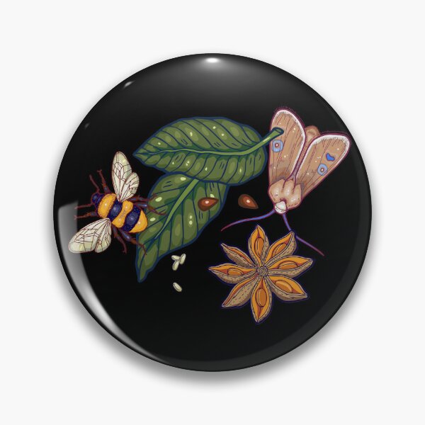Item preview, Bees and moths in a spring meadow designed and sold by smalldrawing.