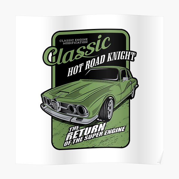 Classic Hot Road Knight Poster