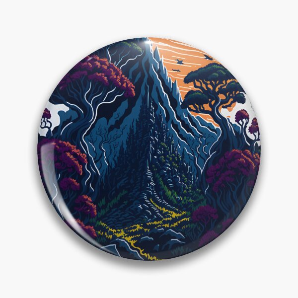 Item preview, Clipart Style Forest sticker T-Shirt Graphic Realistic Stone Temple Covered in Vines Artwork 4K Digital Painting Sunset Mountains Sticker Cinematic Majestic Forest Trees Vector Image designed and sold by RedArtG09.