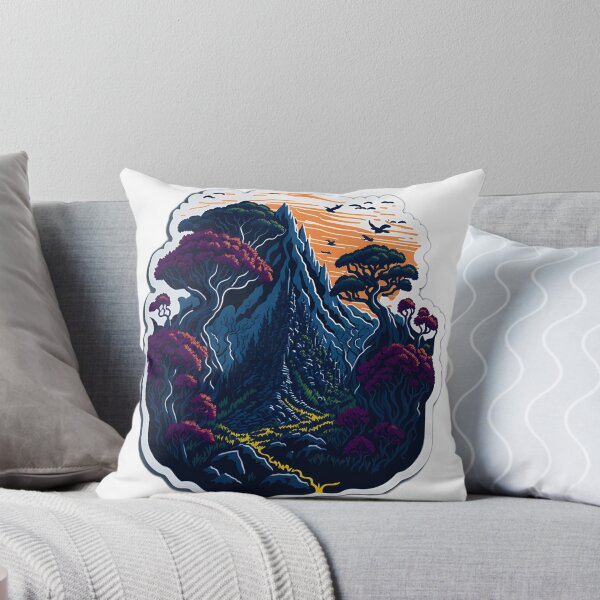 Item preview, Clipart Style Forest sticker T-Shirt Graphic Realistic Stone Temple Covered in Vines Artwork 4K Digital Painting Sunset Mountains Sticker Cinematic Majestic Forest Trees Vector Image designed and sold by RedArtG09.