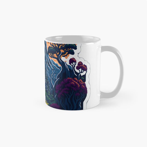 Item preview, Clipart Style Forest sticker T-Shirt Graphic Realistic Stone Temple Covered in Vines Artwork 4K Digital Painting Sunset Mountains Sticker Cinematic Majestic Forest Trees Vector Image designed and sold by RedArtG09.