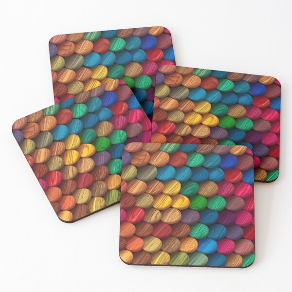 Item preview, Rainbow Wood Grain Wooden Disc Circle Pattern designed and sold by ClairesPatterns.