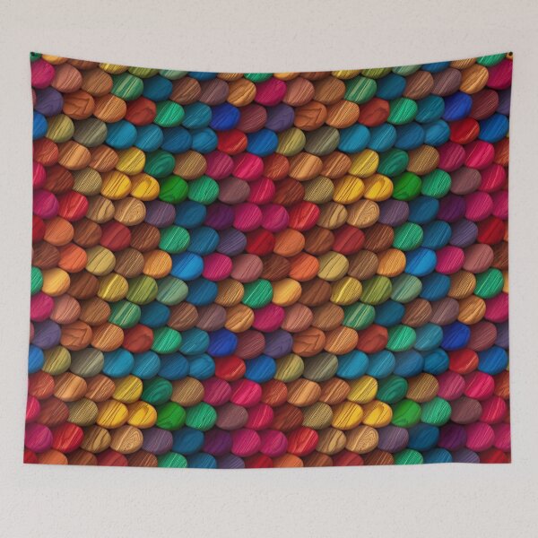Item preview, Rainbow Wood Grain Wooden Disc Circle Pattern designed and sold by ClairesPatterns.