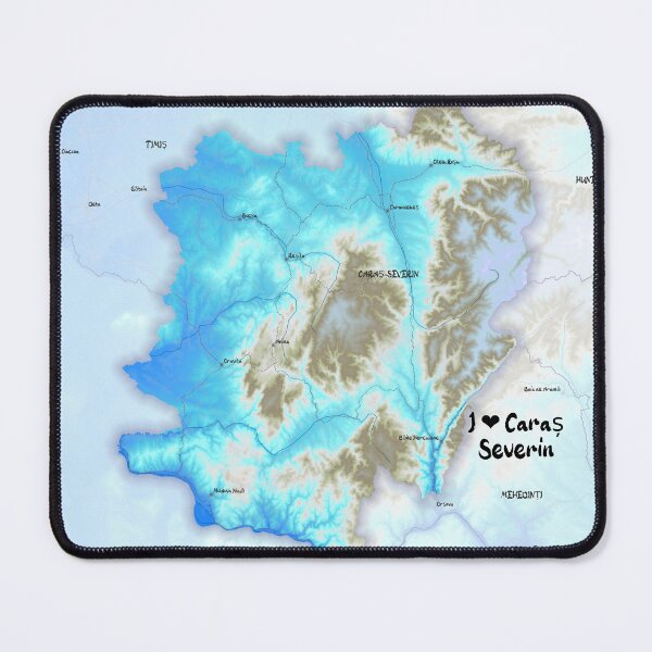 Item preview, Caraș Severin County Map, România designed and sold by maptheclouds.