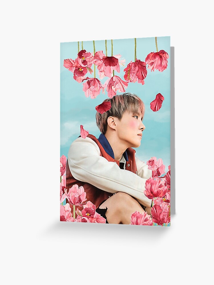 Carte de vœux « J-Hope BTS Pastel Fleurs v2 », par ksection | Redbubble