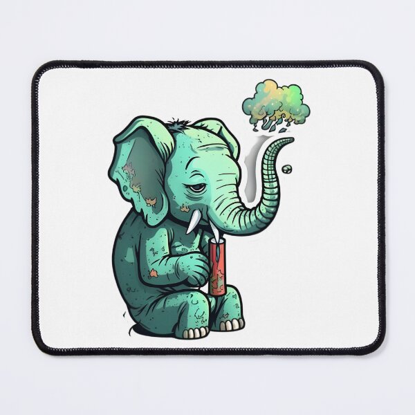 Item preview,   high baby elephant smoking weed designed and sold by futuresimo04.