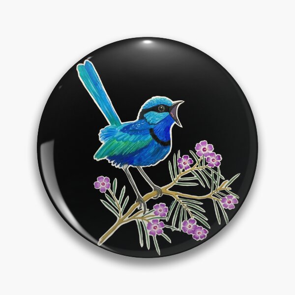 Item preview, Blue Wren and Geraldton Wax designed and sold by Soozie Wray.