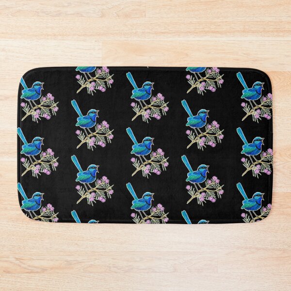 Item preview, Blue Wren and Geraldton Wax designed and sold by Soozie Wray.