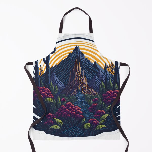 Item preview, Clean Flat White Background Fantasy Flowers Artwork Isometric Sunset Mountains T-Shirt Design Vibrant Majestic Forest Trees Clipart Photorealistic Stone Temple Covered in Vines Sticker designed and sold by RedArtG09.