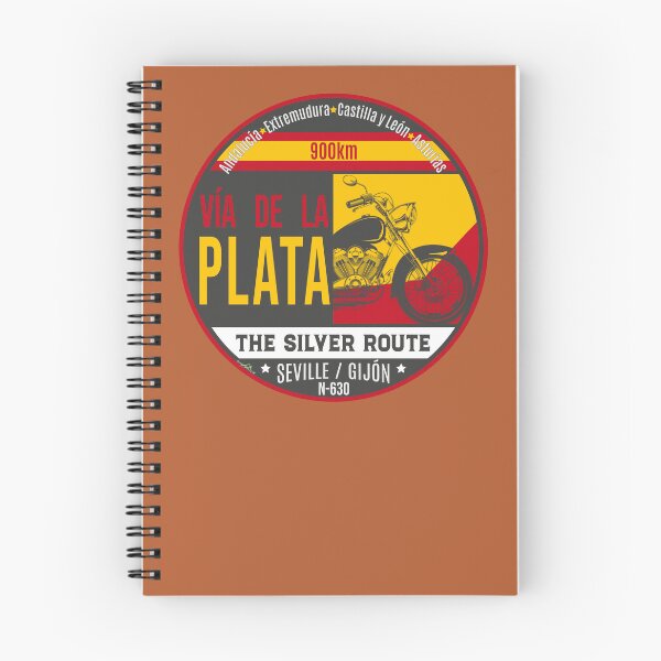 Item preview, Via De La Plata The Silver Route Spain Motorcycle Sticker T-Shirt 01 designed and sold by OuterShellUK.