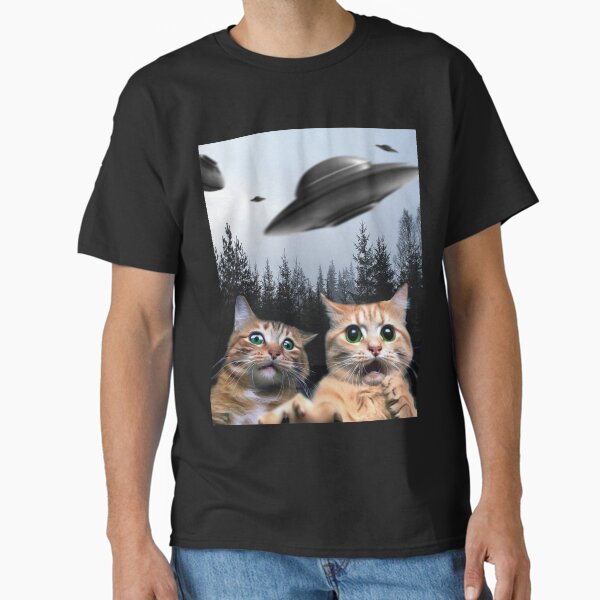 Item preview, Funny Cat Selfie with UFOs  designed and sold by handcraftline.